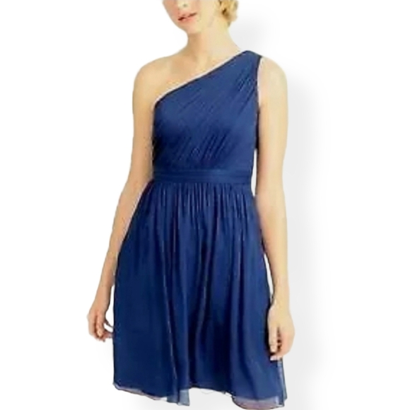 J.CREW Asymmetrical Chiffon Dress SIZE 16 - Picture 1 of 11